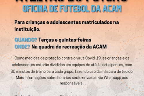 Post - OFICINA DE FUTEBOL DA ACAM
