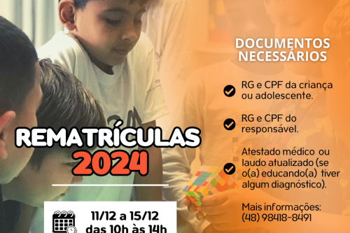 Rematrícula - 2023 (Post do Instagram)